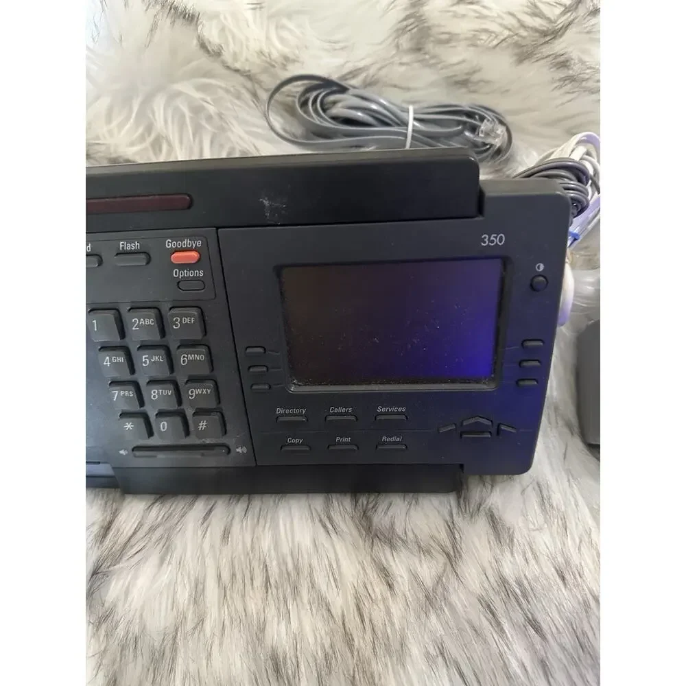Nortel 350 VoIP Desk Phone Black Corded Display Wall Mountable RJ-11